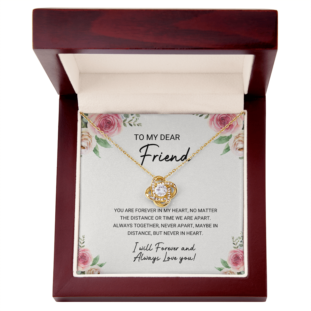 Friend - Forever in My Heart - Love Knot Necklace