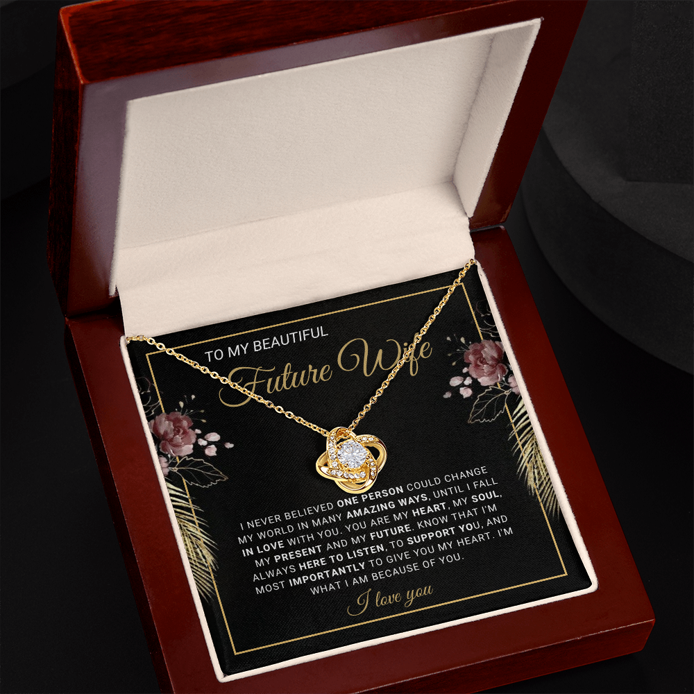 Future Wife - You Are My Heart - Love Knot Necklace