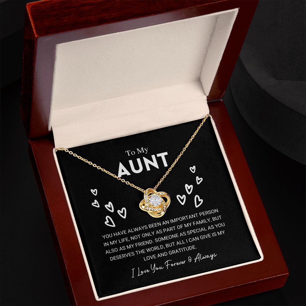 To My Aunt - Love Knot Necklace