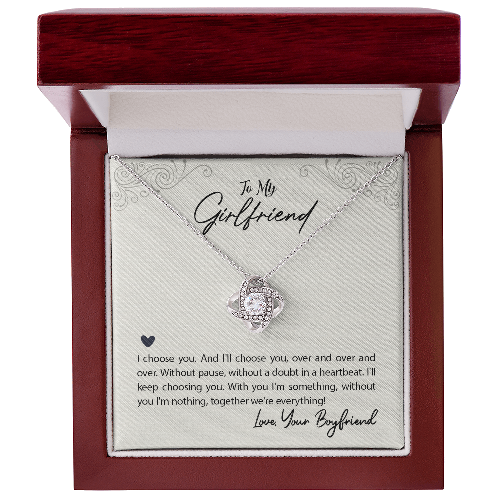 Girlfriend - Together We're Everything - Love Knot Necklace