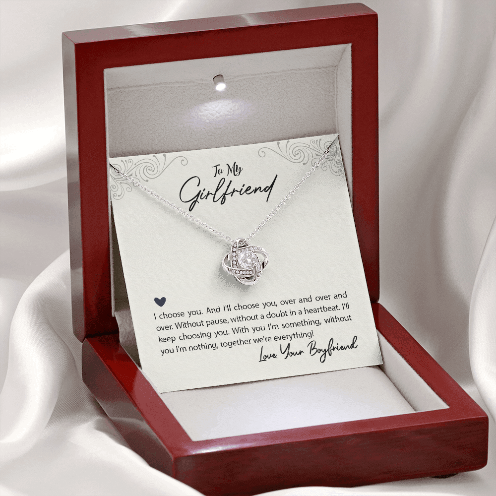 Girlfriend - Together We're Everything - Love Knot Necklace