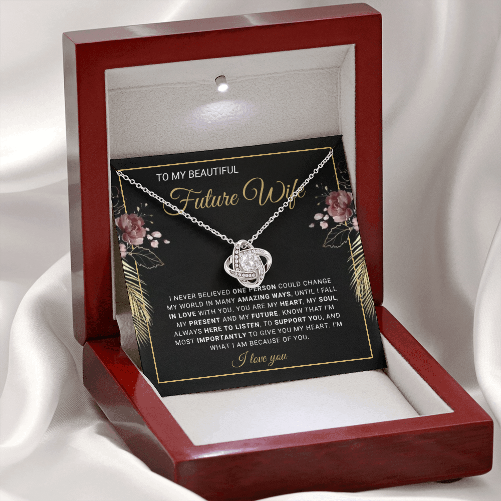 Future Wife - You Are My Heart - Love Knot Necklace
