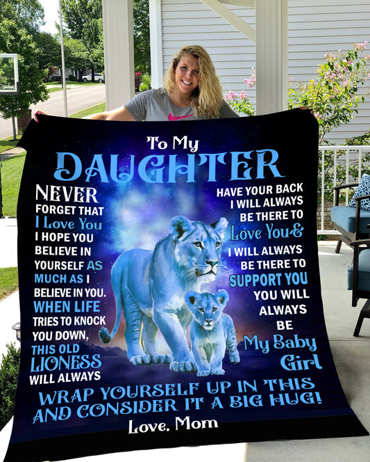 Daughter - "Never Forget" Blanket From Mom