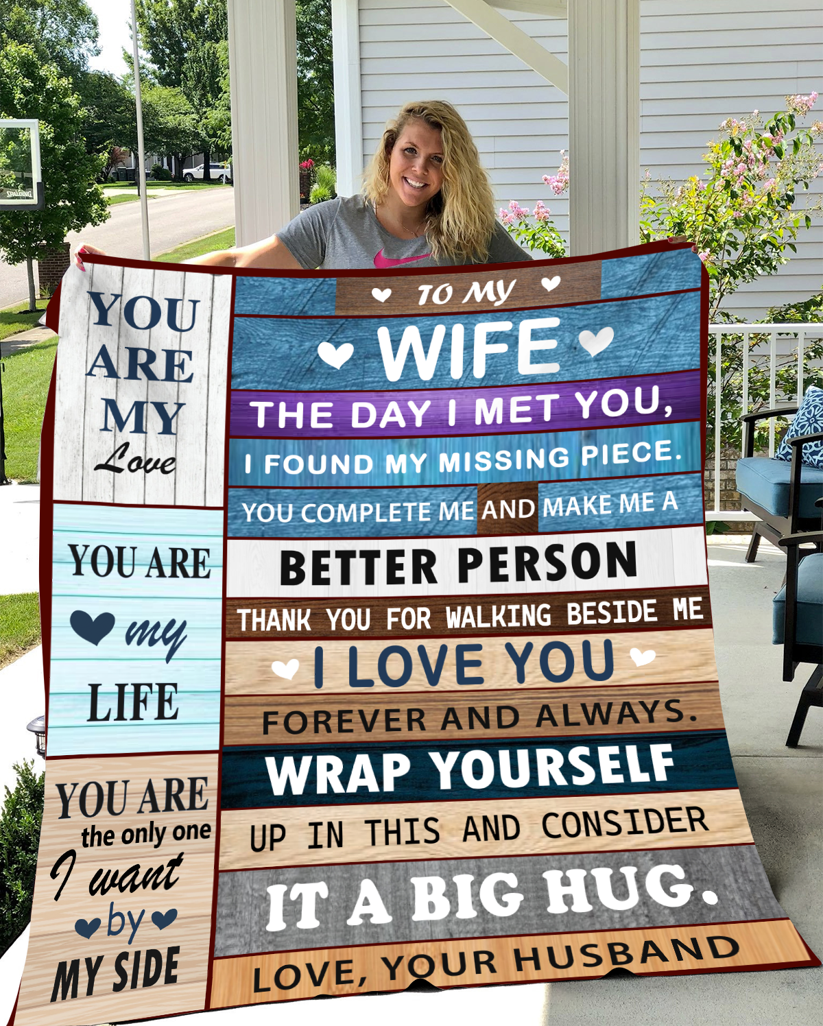 To My Wife "You Are My Life" Blanket