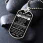 To My Son - Never Forget - Engraved Dog Tag - Military Ball Chain