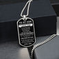 To My Son - Never Forget - Engraved Dog Tag - Military Ball Chain