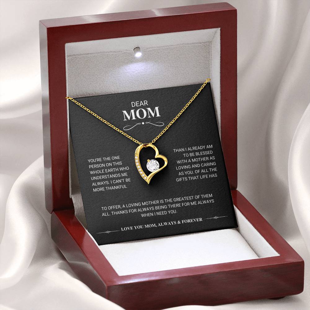Mom "The Greatest Gift" Forever Love Necklace