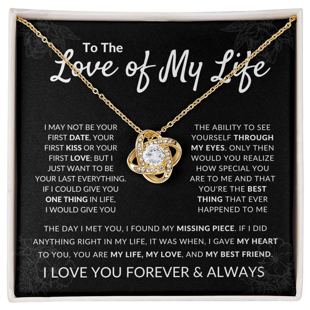 Love Of My Life "My Best Friend" Gold Knot Necklace