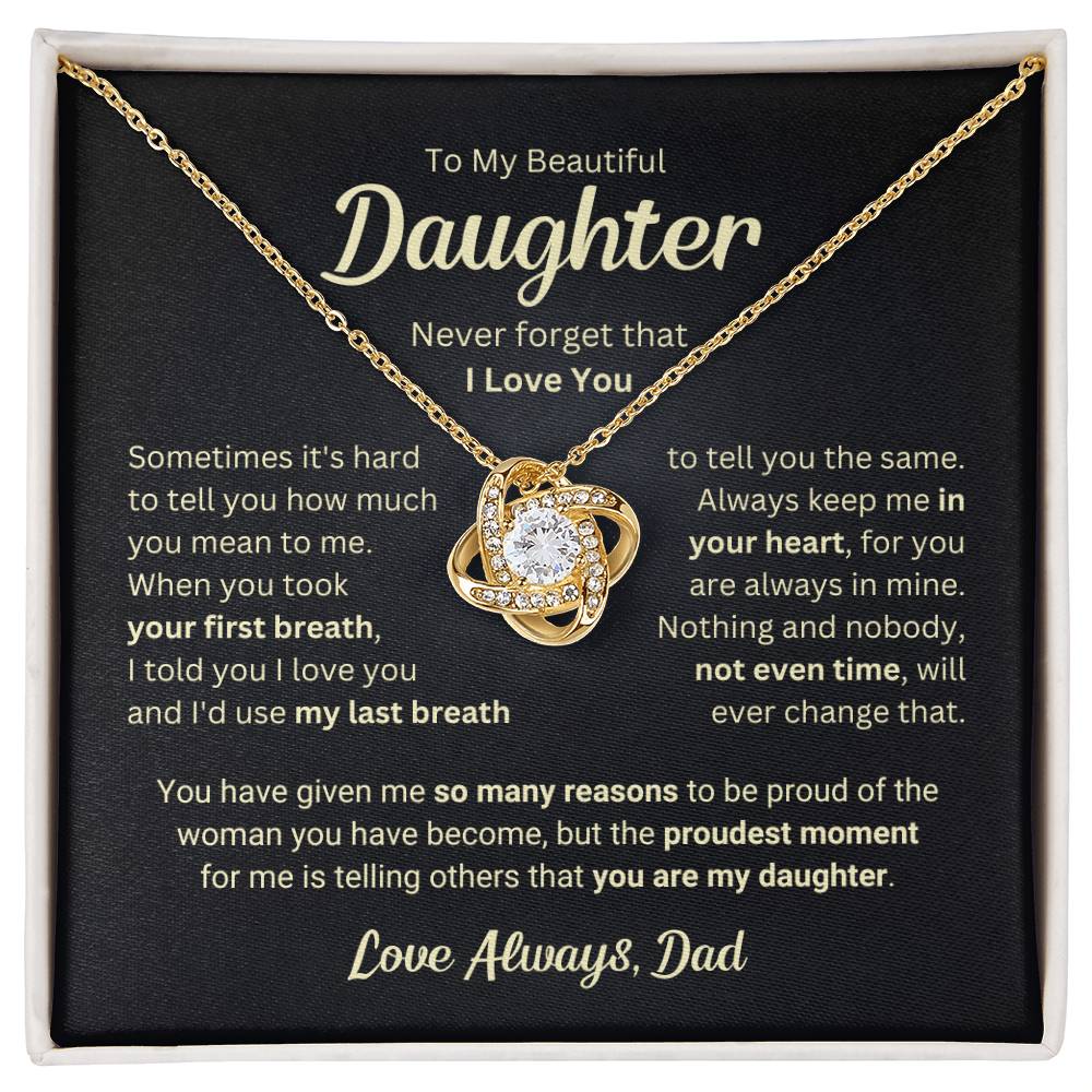 Beautiful Gift for Daughter From Dad "Last Breath" Necklace