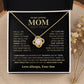 Mom "You Mean More" Knot Necklace Gift From Son