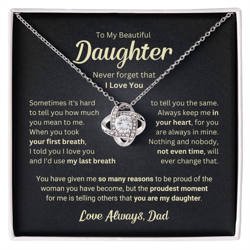 Beautiful Gift for Daughter From Dad "Last Breath" Necklace