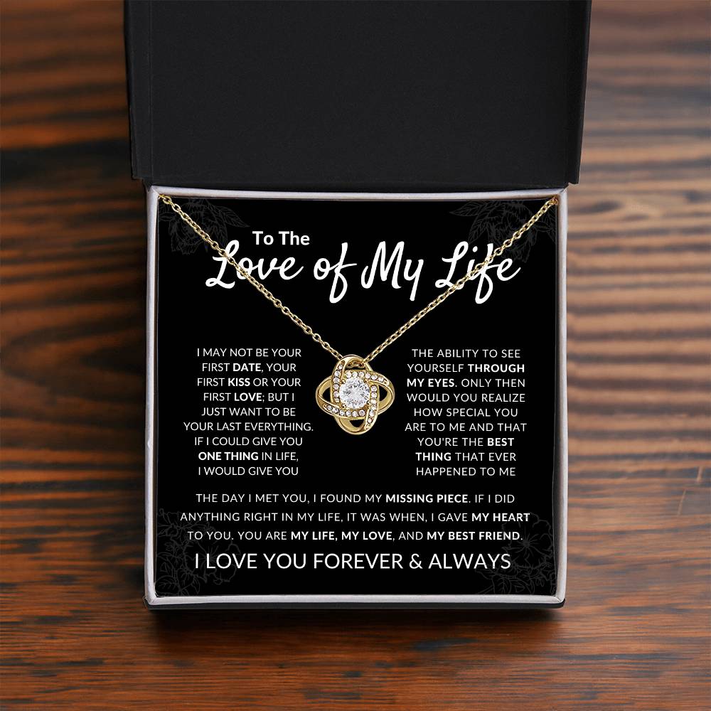 Love Of My Life "My Best Friend" Gold Knot Necklace