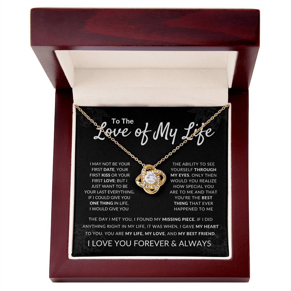 Love Of My Life "My Best Friend" Gold Knot Necklace