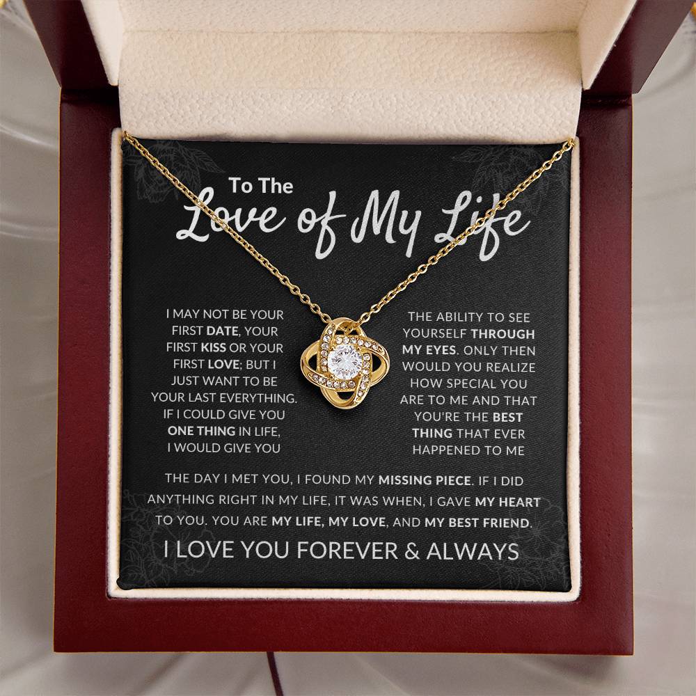 Love Of My Life "My Best Friend" Gold Knot Necklace