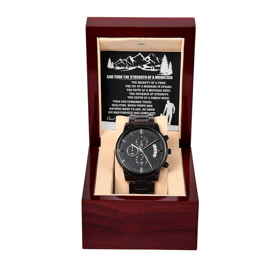 Dad - Called It Dad - Black Chronograph Watch