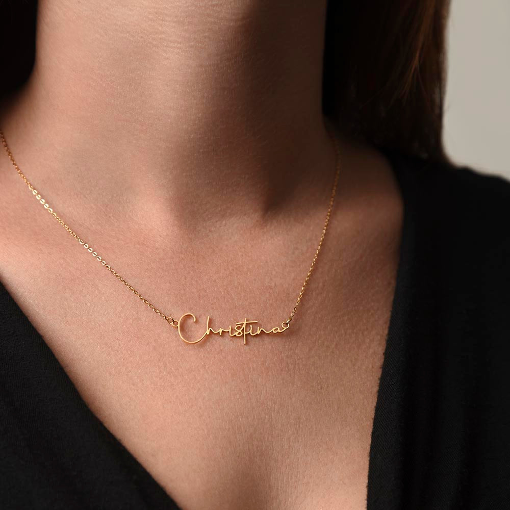 Daughter "I Believe In You" Name Necklace Gift From Dad