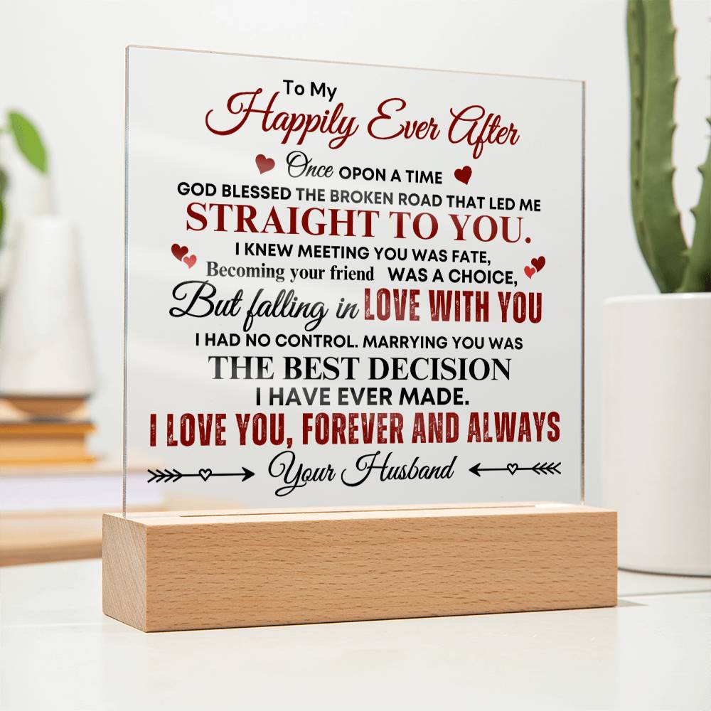 Wife "Best Decision" Acrylic Plaque