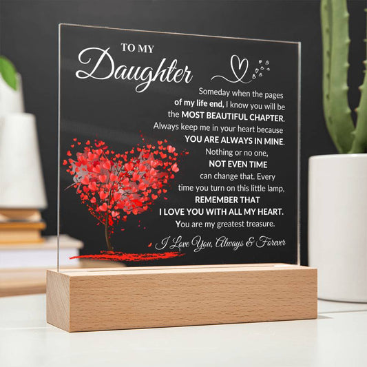 Daughter "Most Beautiful Chapter" Acrylic Plaque