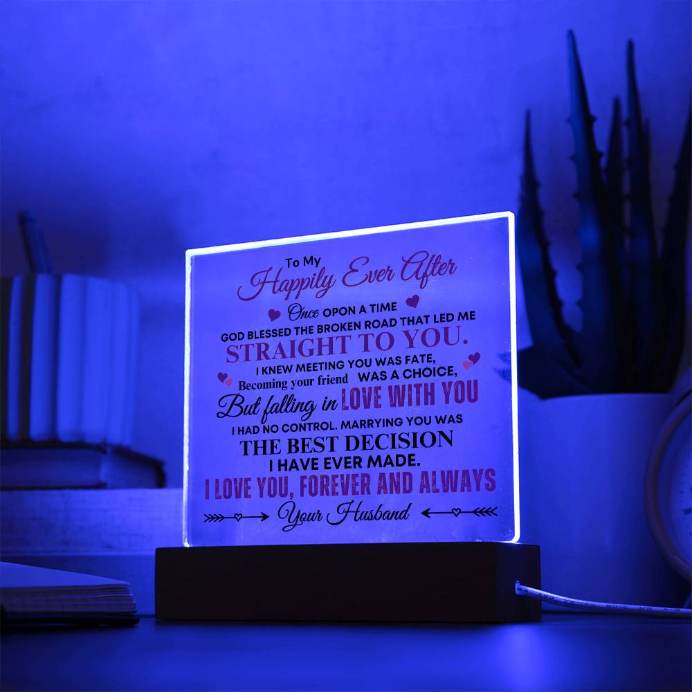 Wife "Best Decision" Acrylic Plaque