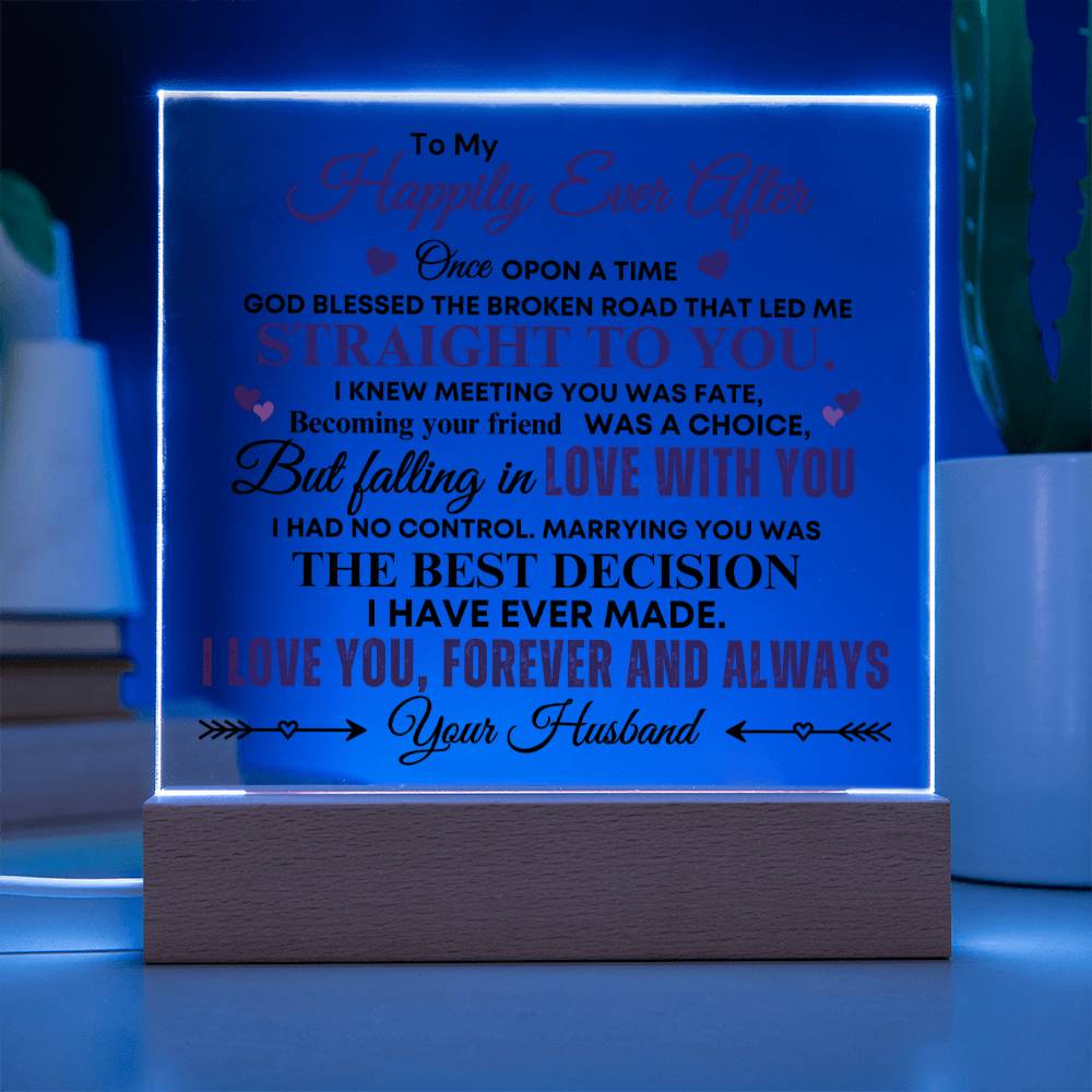 Wife "Best Decision" Acrylic Plaque