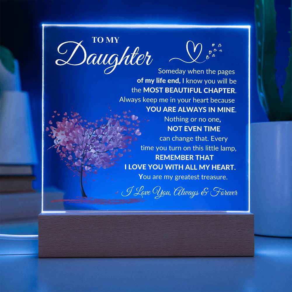 Daughter "Most Beautiful Chapter" LED Acrylic Plaque