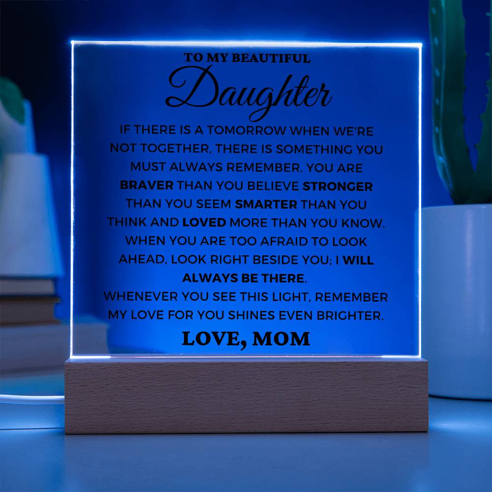 Daughter Gift "Always Remember" Lighted Plaque