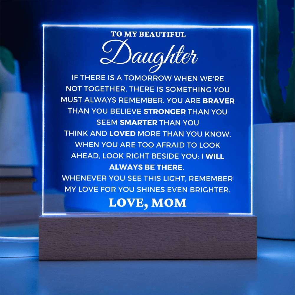 Daughter Gift "Always Remember" Lighted Plaque