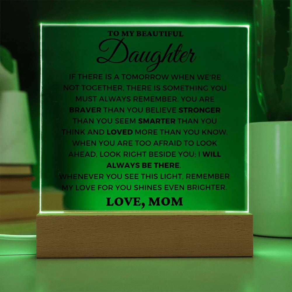 Daughter Gift "Always Remember" Lighted Plaque