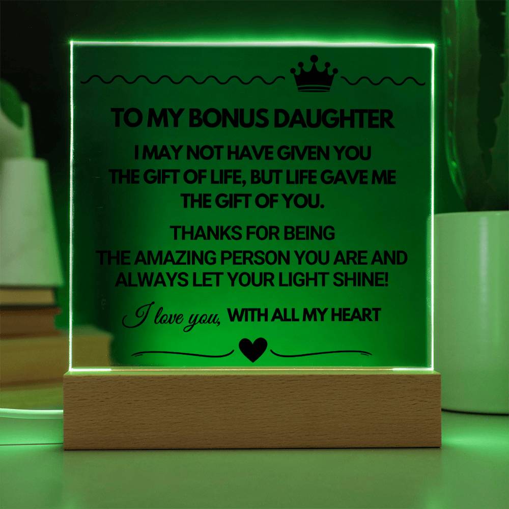 To My Bonus Daughter - Acrylic Square