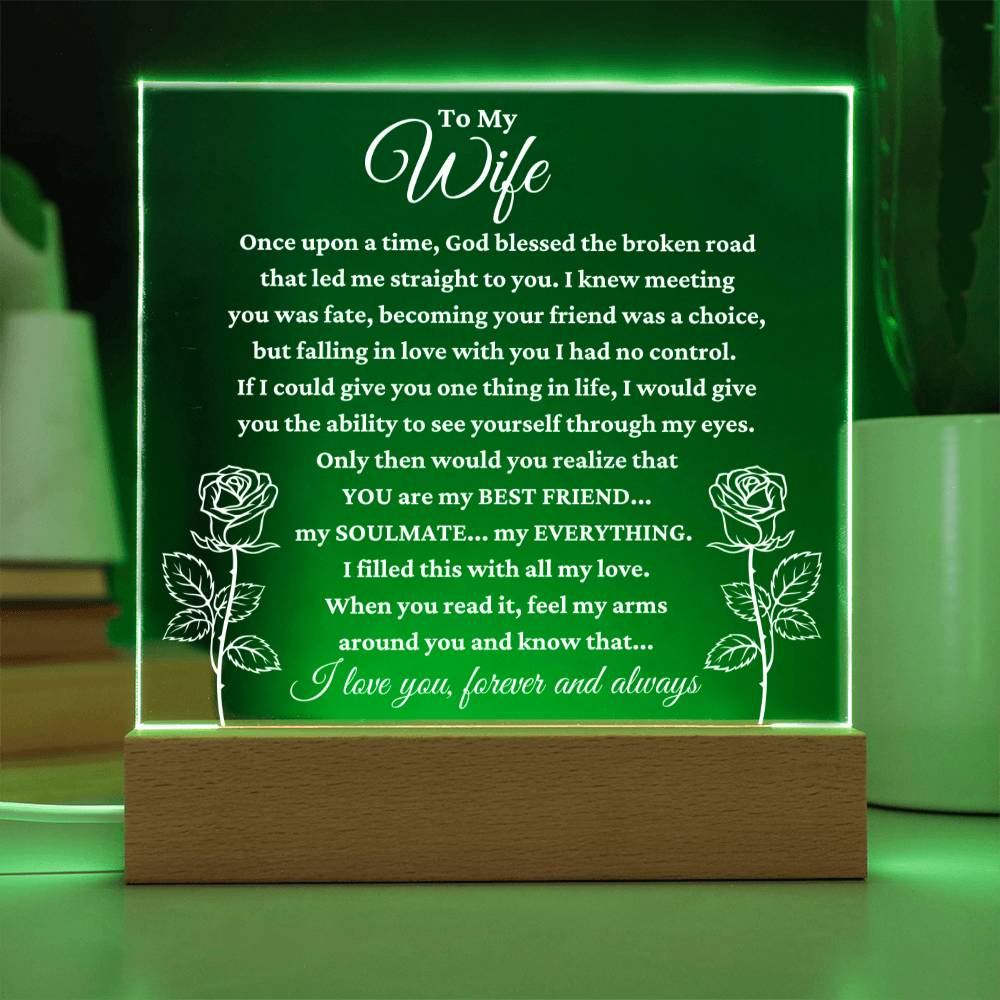 To My Wife "My Everything" Acrylic Plaque