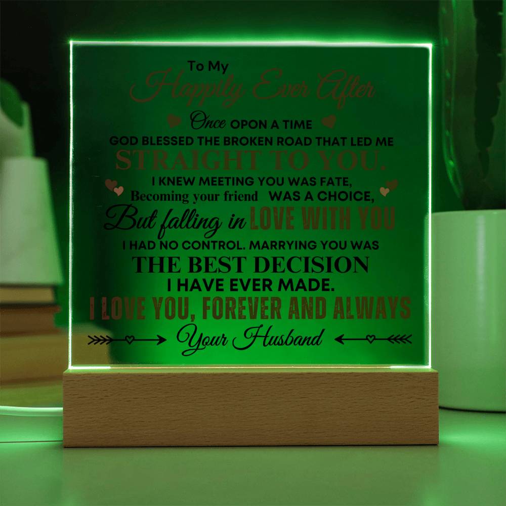 Wife "Best Decision" Acrylic Plaque