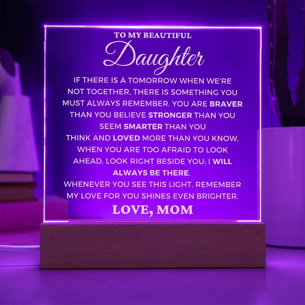 Daughter Gift "Always Remember" Lighted Plaque