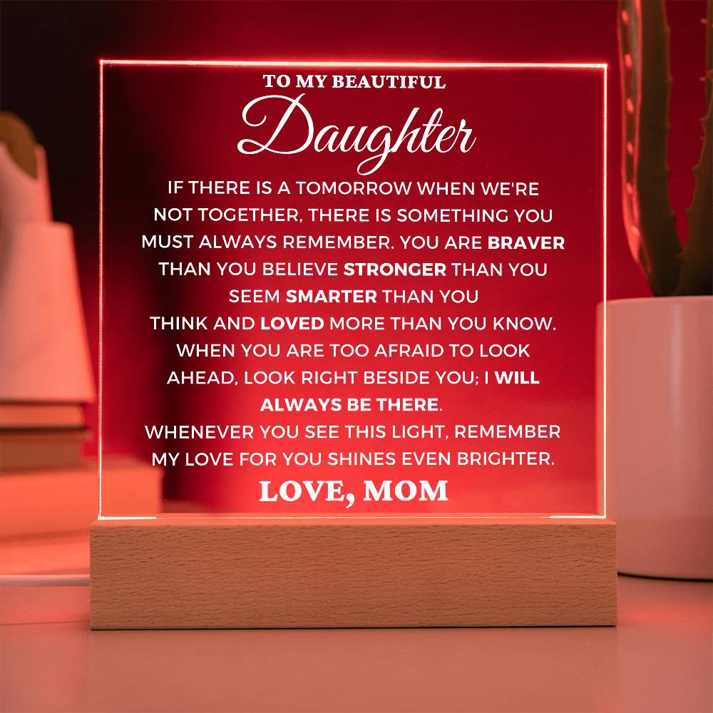 Daughter Gift "Always Remember" Lighted Plaque