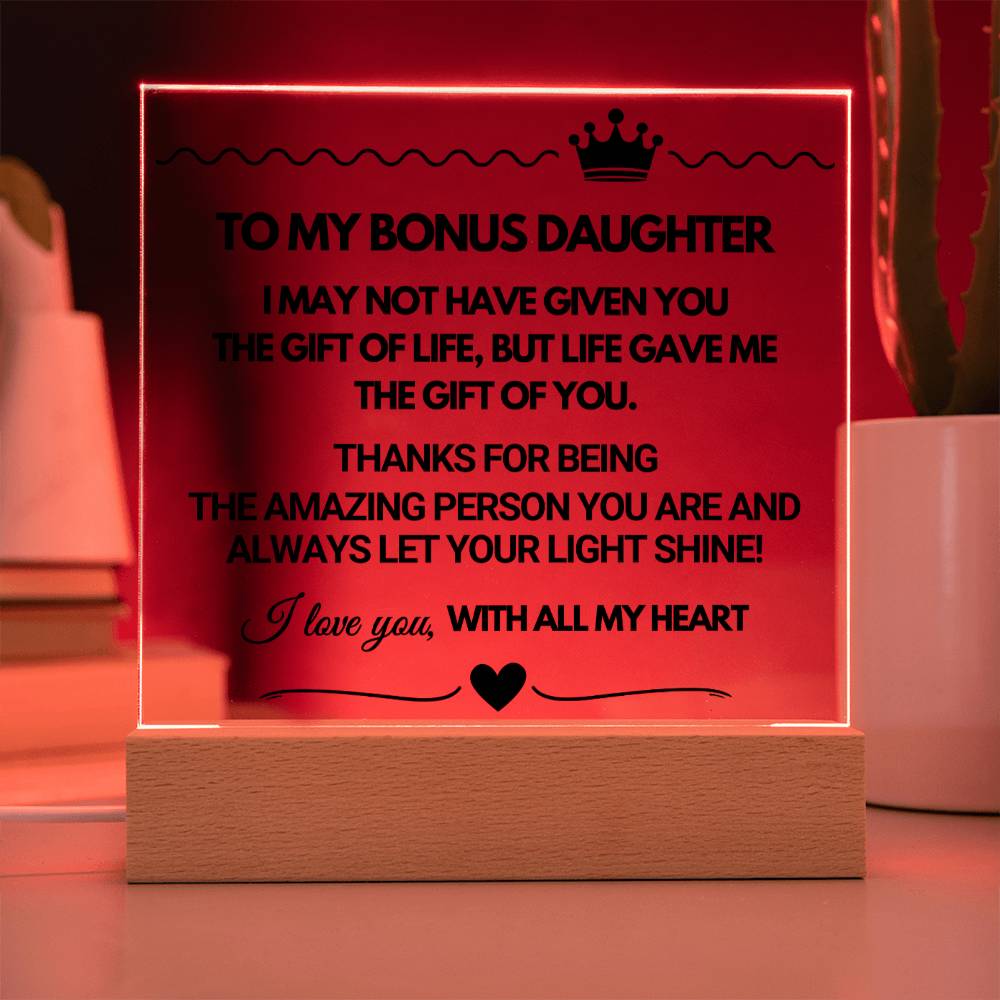 To My Bonus Daughter - Acrylic Square