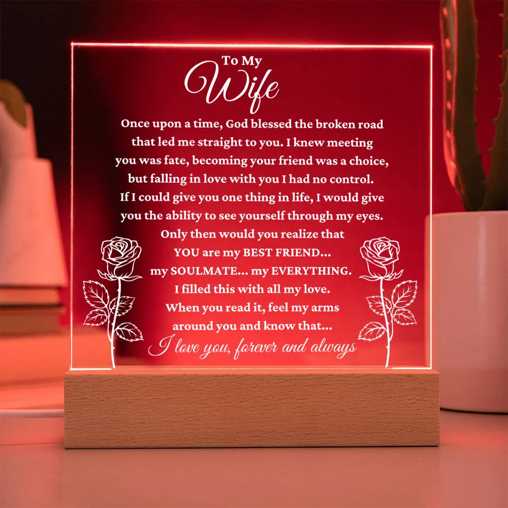 To My Wife "My Everything" Acrylic Plaque