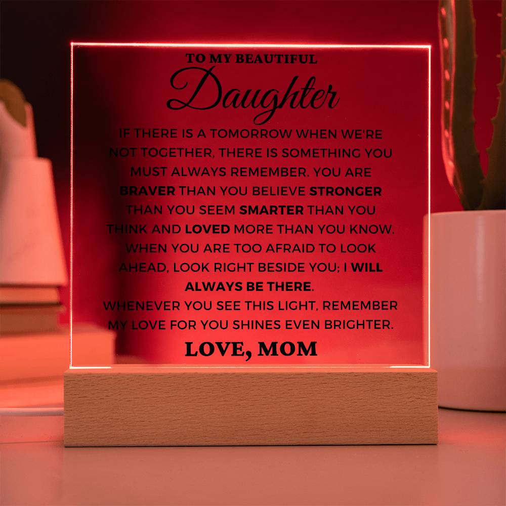 Daughter Gift "Always Remember" Lighted Plaque