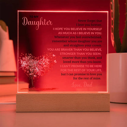 To My Daughter From Dad - Acrylic Square