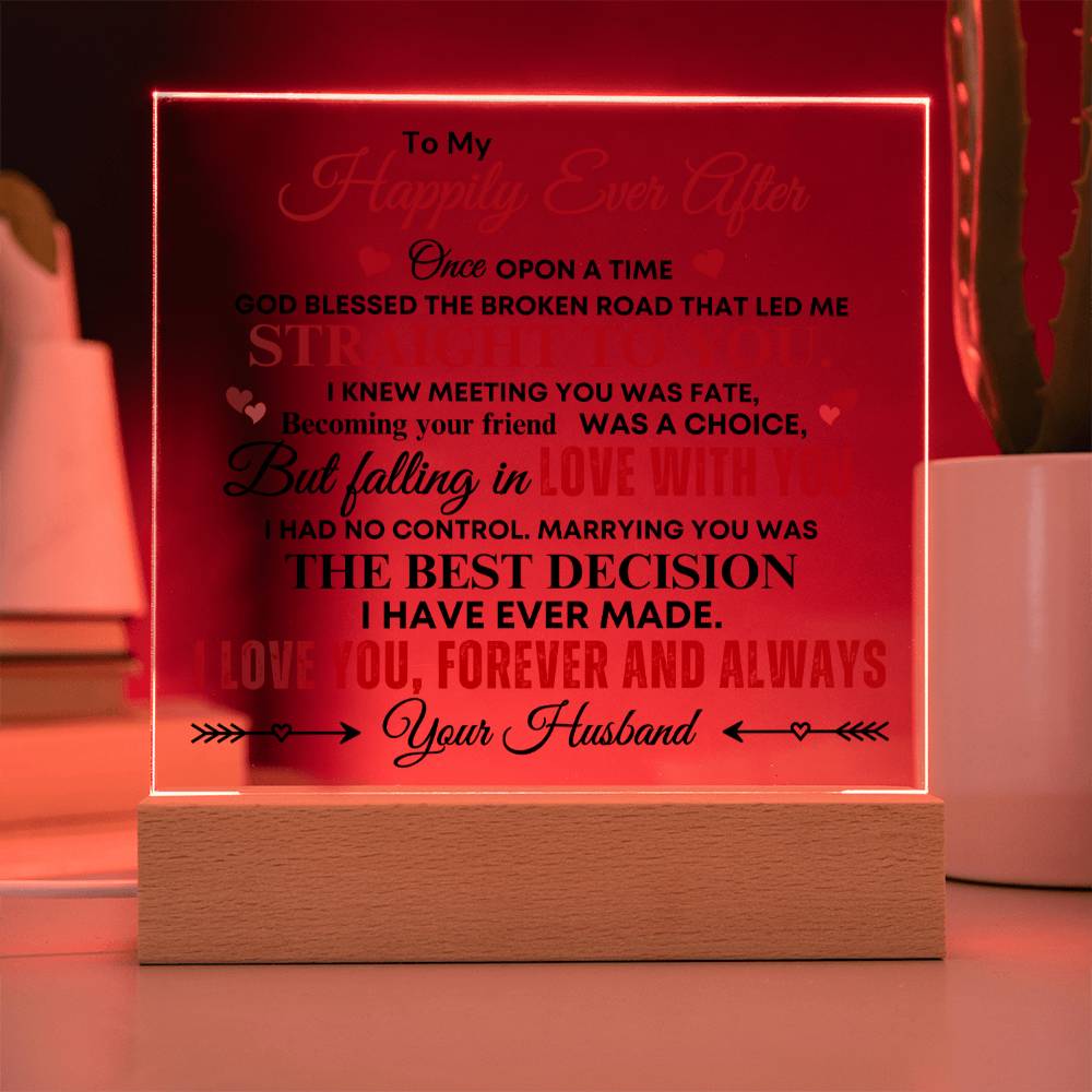 Wife "Best Decision" Acrylic Plaque