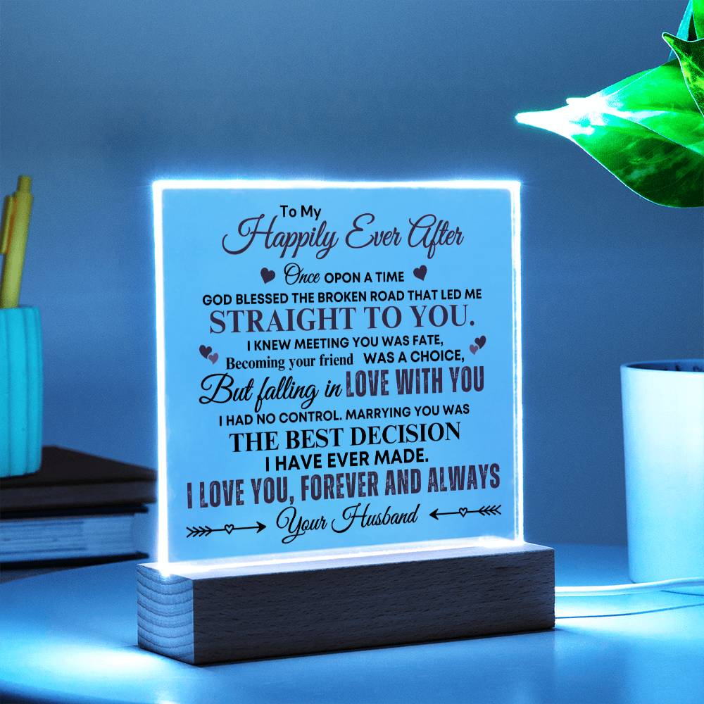 Wife "Best Decision" Acrylic Plaque