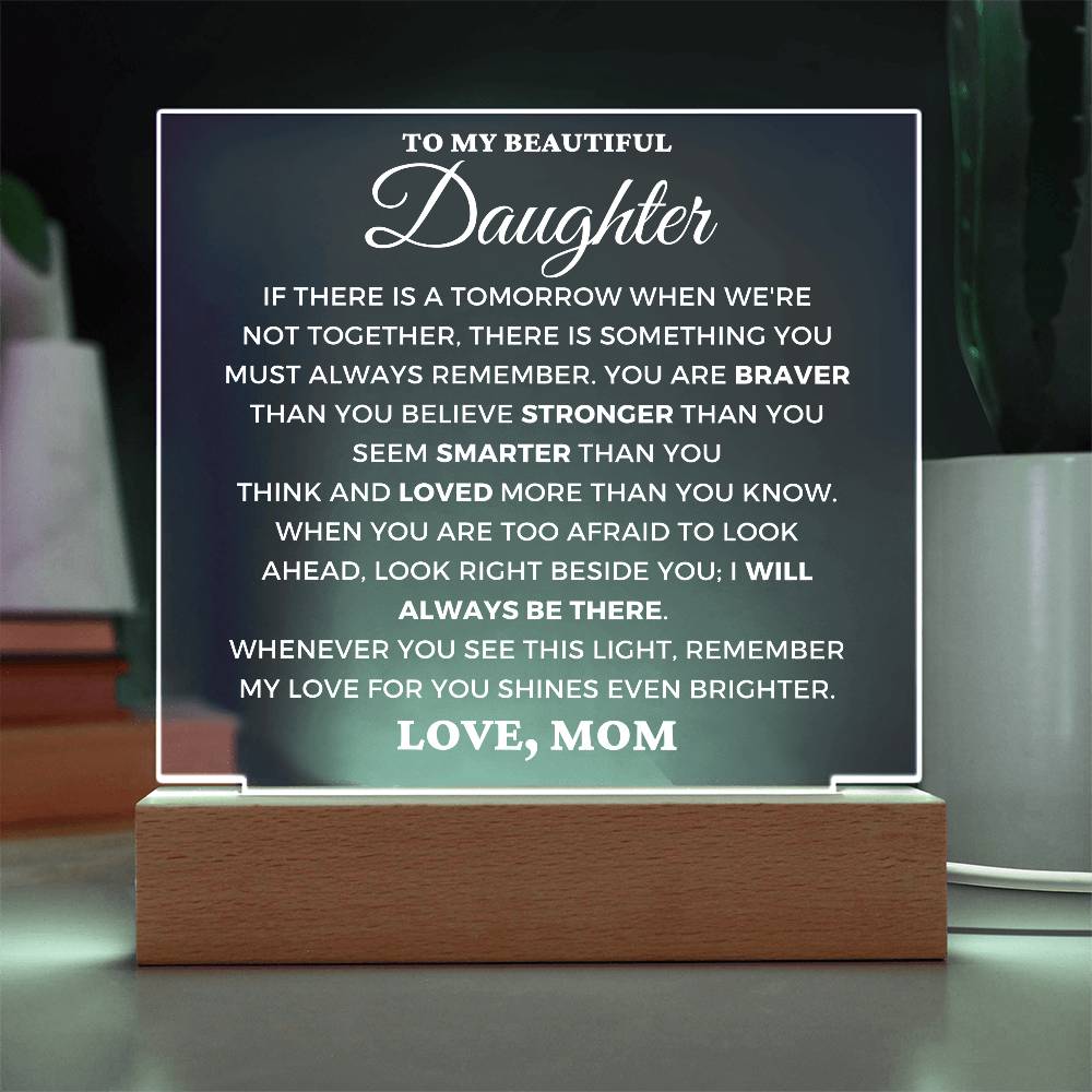 Daughter Gift "Always Remember" Lighted Plaque