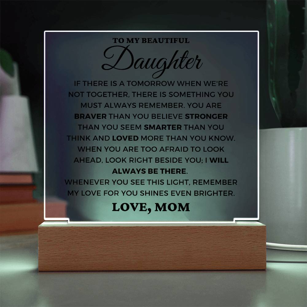 Daughter Gift "Always Remember" Lighted Plaque