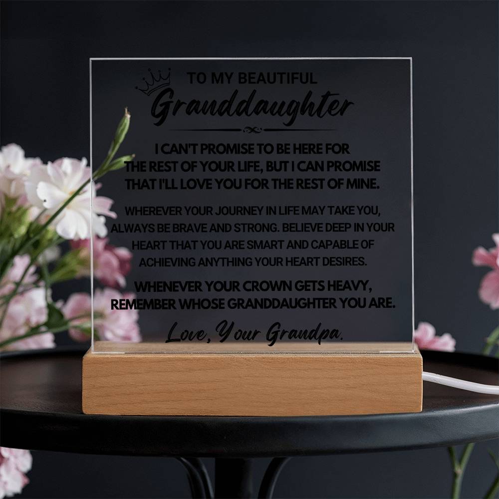 Gift For Granddaughter - Acrylic Plaque