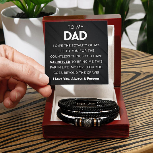 To My Dad - Countless Things - Love You Forever Bracelet