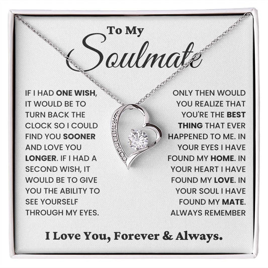 Soulmate Gift "Always Remember" Forever Love Necklace