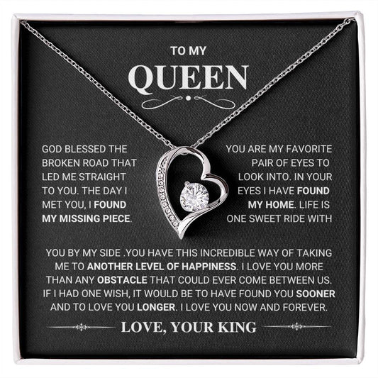 Queen Gift "Now And Forever" Forever Love Necklace from King