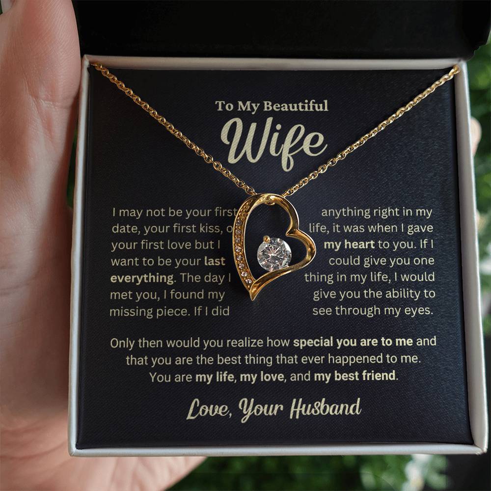 Wife Gift "The Best Thing" Forever Love Necklace from Husband