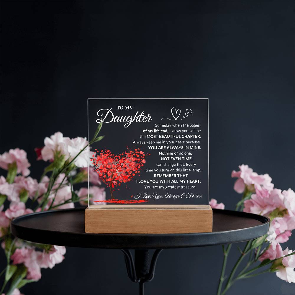 Daughter "Most Beautiful Chapter" LED Acrylic Plaque