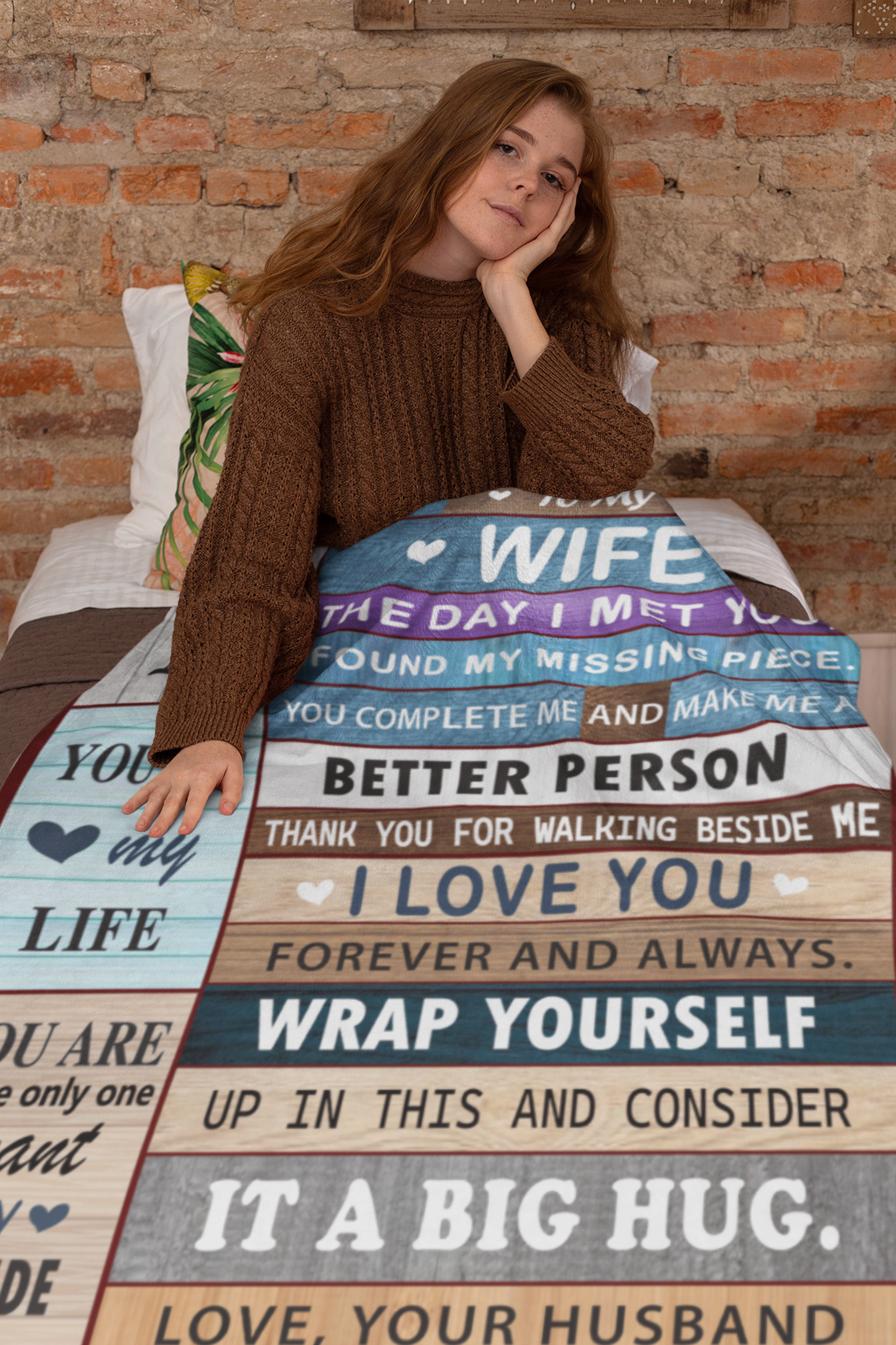 To My Wife "You Are My Life" Blanket