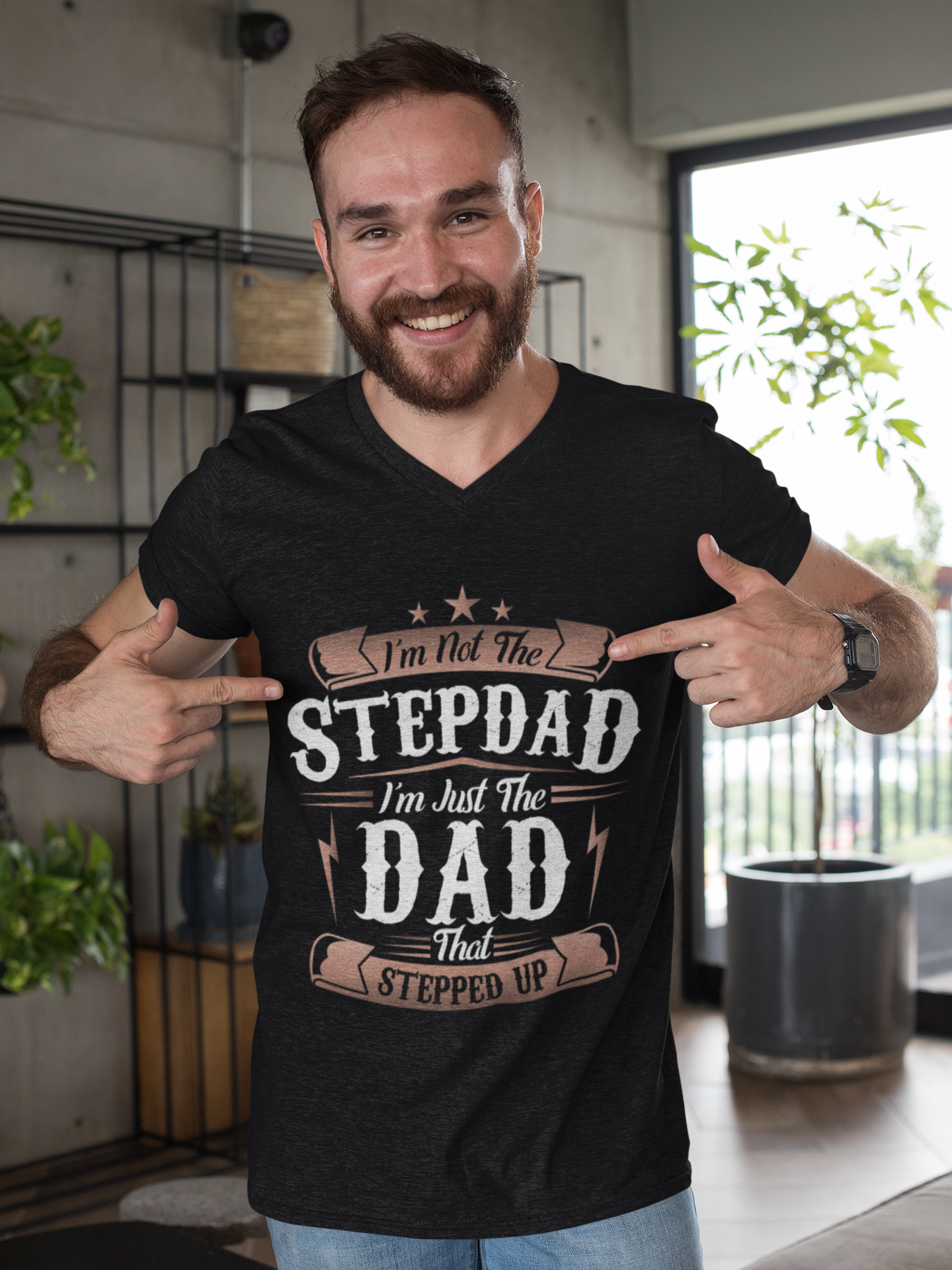 Stepped Up Dad T-Shirt