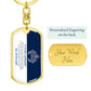 To My Badass Granddaughter - Dog Tag Keychain